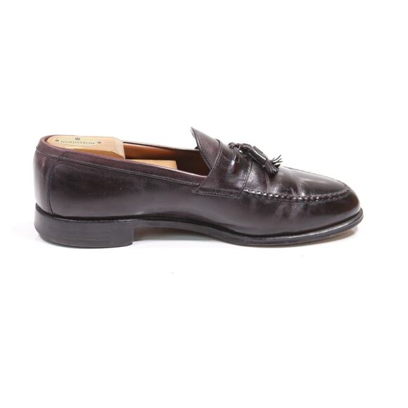 Allen Edmonds Wingham Burgundy Leather Tassel Loafers Mens US 10.5 D main image 9